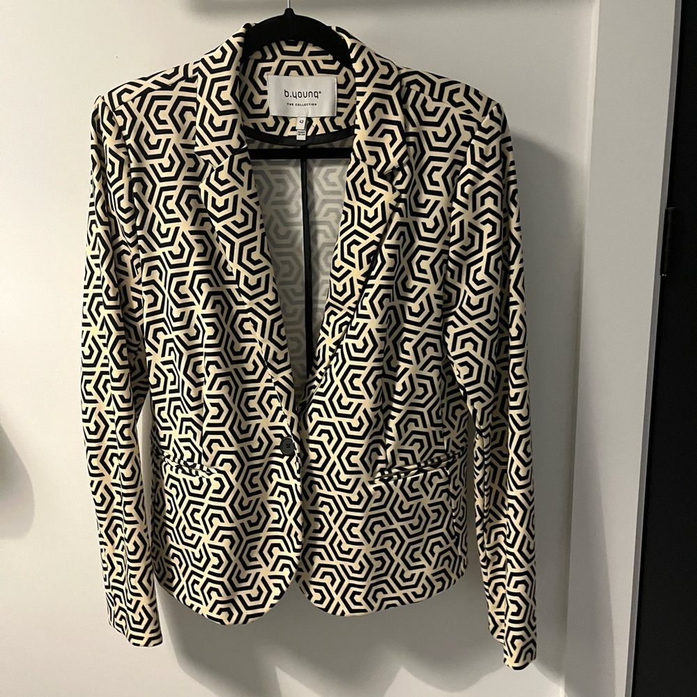 Ba&sh Black and White Geometric Suit